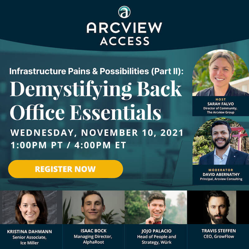 Arcview Access: Infrastructure Pains & Possibilities [Part II]: Demystifying Back Office Essentials